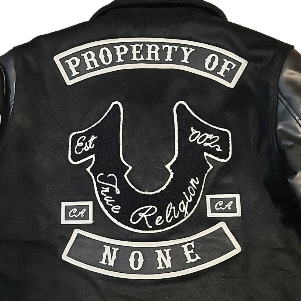 True Religion Property Of None Biker Jacket XXL Limited Edition Exclusive (NWT) - Picture 4 of 12